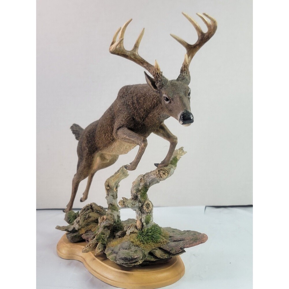 Simpkins Whitetail Buck Deer Figurine Leaping Wildlife Sculpture 13" Repaire - Picture 9 of 16